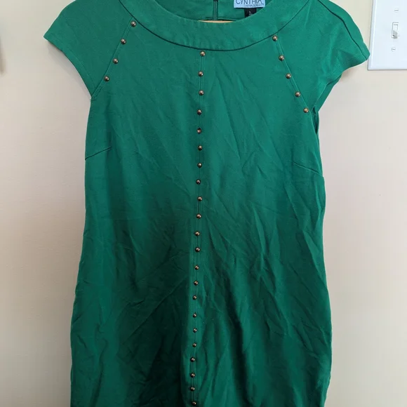 green emerald velvet dress Cynthia Rowley Garden of Eden Dress (US, Alpha, Medium, Regular, Regular,  GRNFL) Green at Amazon Women's Clothing store